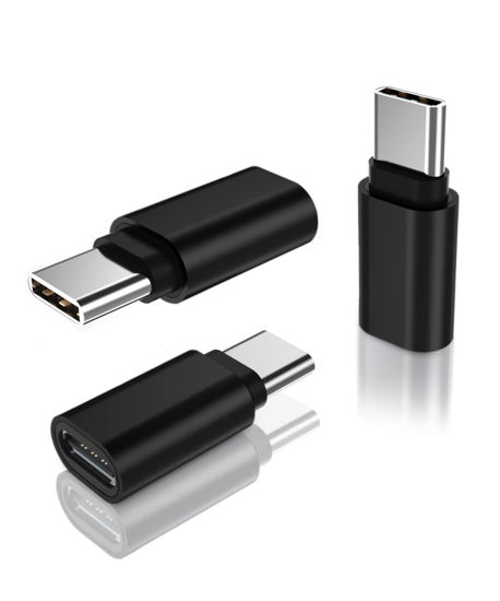 Picture of Basesailor USB Type C Extension Adapter 3-Pack,PD USBC 3.1 Gen2 Female to Male Extender Converter,Thunderbolt 3 Extended Connector Compatible for Otterbox Case,iMac,MacBook Pro,Air,Samsung DeX Station