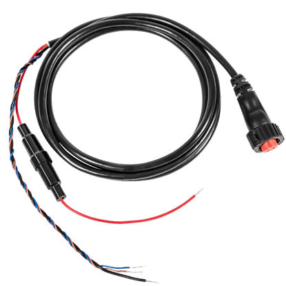 Picture of Upgraded 010-12445-00 Power/Data Cable Threaded 4-Pin Replacement Cable Compatible with Garmin Transducers echoMAP Chirp/Plus/UHD, GPSMAP Panoptix, Black