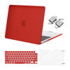 Picture of MOSISO Compatible with MacBook Air 13 inch Case 2025 2024 2023 2022 M3 A3113 M2 A2681, Plastic Hard Shell&Keyboard Cover&Screen Film&Type C Adapter for MacBook Air 13.6 inch Case, Red