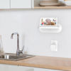 Picture of PlusAcc Wall Mount for Show 5 - Space-Saving Wall Stand Shelf Bracket Compatible with Google Nest Hub and Show 5 (3rd & 2nd & 1st Gen), Built-in Cable Management (White)