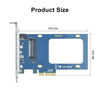 Picture of U.2 SFF-8639 to PCIe NVMe SSD Adapter Card, PCIe 3.0 X4 Expansion Card for 2.5" U.2 NVMe SSD or 2.5" SATA SSD, Full Profile Bracket