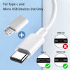 Picture of 5V AC DC Charger Power Cord with Type-C and Micro USB DC Connector, for DC 5 Volts 1.5A 1A Android Smart Phone, Kindle Fire, Tablet and More 5Vdc Devices.