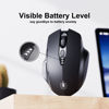 Picture of Uineer Bluetooth Mouse,[Upgraded] Rechargeable Wireless Mouse (BT 5.0/4.0+2.4G Hz),Computer Mouse with Visible Battery Level, 4 Adjustable DPI, Portable PC Mouse for MacBook Chromebook,Black