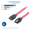 Picture of Cable Matters 3-Pack SATA III 6.0 Gbps SATA Cable 24 Inches (SATA Cable for SSD, SATA SSD Cable, SATA 3 Cables) Red