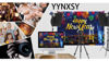 Picture of YYNXSY Happy New Year Party Decoration Supplies, Extra Large Fabric Happy New Year Banner for 2025 Party Decoration, New Year Fireworks Photo Booth Backdrop Background Banner, YY-11506 7X5FT