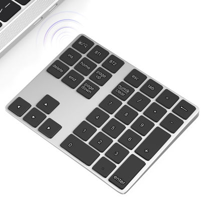 Picture of Foloda Bluetooth Number Pad for Laptop Wireless Number Keypad for Laptop, Rechargeable 10 Key USB Numeric Keypad Numpad for Laptop PC Notebook