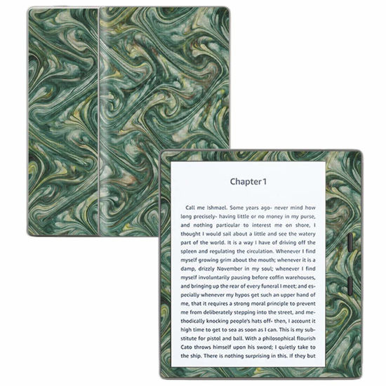 Picture of MightySkins Carbon Fiber Skin for Amazon Kindle Oasis 7" (9th Gen) - Marble Swirl | Protective, Durable Textured Carbon Fiber Finish | Easy to Apply, Remove, and Change Styles | Made in The USA