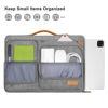 Picture of MOSISO 9-11 inch Tablet Sleeve Case for iPad Pro 11 inch M4, iPad Air 11 inch M2 2024, iPad 9/8/7th 10.2, iPad 10th 10.9, Galaxy Tab S9/S8, Side Open Carrying Bag with 4 Zipper Pockets, Gray