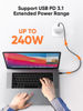 Picture of CableCreation USB 4 Cable 3.3FT, 40Gbps, 240W, 8K@60Hz HD Display USB C Thunderbolt Cable Compatible with Thunderbolt 4/3, iPhone 16, MacBook, XPS, Surface, Docking, SSD and USB-C Devices