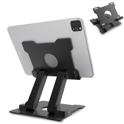Picture of KABCON Tablet Stand,Adjustable Drawing Tablet Holder Eye-Level Aluminum Solid Tablet Stand Holder for Desk Portable Monitor, Stand for iPad Pro 9.7 10.5 Air Mini,Microsoft Surface Pro,Tab-Up to 15''