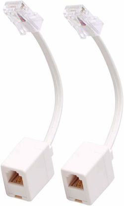 Picture of Uvital RJ45 to RJ11 Converter Adapter Connector M/F Cable, Telephone RJ11 6P4C Female to Ethernet RJ45 8P8C Male Converter Cord(2 Pack)