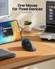 Picture of ProtoArc Ergonomic Mouse, EM11 NL Wireless Vertical Mouse, Ergo Mouse with Multi-Device, USB-C Rechargeable Mice for Windows, Mac OS, PC/Notebook/Laptop,Blue