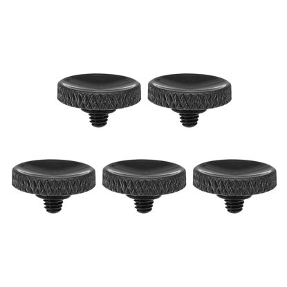 Picture of PATIKIL Camera Shutter Button, 5 Pack Soft Shutter Release Button Pure Copper Camera Button Knurled Suitable for Nikon for Fujifilm for Leica DSLR/SLR Camera, Black