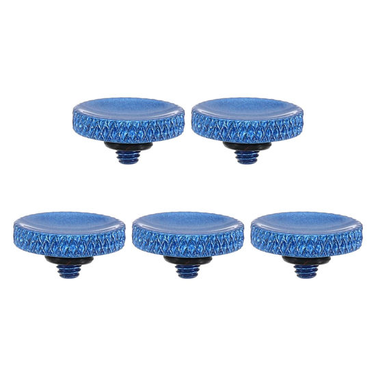 Picture of PATIKIL Camera Shutter Button, 5 Pack Soft Shutter Release Button Pure Copper Camera Button Knurled Suitable for Nikon for Fujifilm for Leica DSLR/SLR Camera, Blue