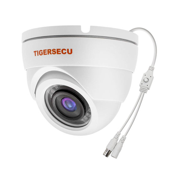 Picture of TIGERSECU Add-On Super HD 1080P Metal Wide Angle Dome Security Camera with OSD Switch, 4-in-1 for TVI/CVI/AHD/CVBS/D1 DVR, Indoor/Outdoor Use (Power Supply and Coaxial Cable Sold Separately)