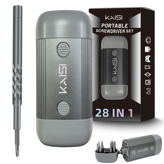 Picture of Kaisi Small Precision Screwdriver Set,28 in 1 Mini Magnetic Torx Screwdriver Set T1-T20 with Case Star Screwdriver Repair Tool Kit for Phone, Watch, Xbox, PS4, PS5, Knife, Computer and Other Devic