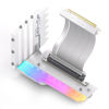 Picture of EZDIY-FAB Vertical GPU Mount with High-Speed PCIE 4.0 Riser Cable, ARGB Module, 115mm/4.52in Flexible Extension, 90 Degree Connector, Only Compatible to Full-Opened PCIe Slots-White-YIHPI344-3