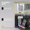 Picture of EZDIY-FAB Vertical GPU Mount with High-Speed PCIE 4.0 Riser Cable, ARGB Module, 115mm/4.52in Flexible Extension, 90 Degree Connector, Only Compatible to Full-Opened PCIe Slots-White-YIHPI344-3