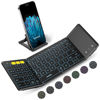 Picture of Samsers Foldable Bluetooth Keyboard with Touchpad, Full-Size Wireless Folding Keyboard with Backlight, Portable Travel Keyboard for iOS Android Windows Mac OS, Support 3 Device(BT5.1 x 3), Black