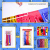 Picture of Bupelo Paw Birthday Decorations, 2 Pack Gold Red and Blue Paw Birthday Party Supplies 3.3 x 6.6ft Tinsel Foil Fringe Curtains Photo Booth Props Backdrop Streamers, House Doorway Room Decor for Kids
