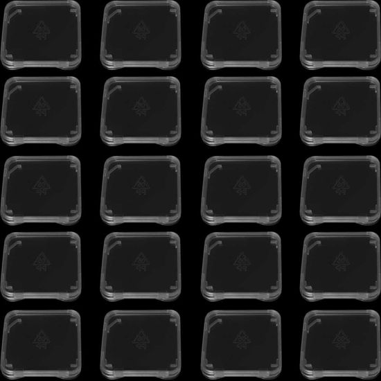Picture of WHYHKJ 20PCS SD Memory Card Case Clip Storage Single Card Protective Case Plastic Transparent White for Camera Memory Card Jewellery Data Card SIM Card Dustproof Case