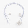 Picture of E-outstanding 2 Pcs Recessed Door Window Magnetic Switch Wired Home Security Alarm Contact Sensor, White
