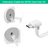 Picture of weishan 50ft Power Extension Cable Compatible with Wyze Cam Pan v3 Security Camera - 15m Long Flat USB to Micro USB L-Shaped 90 Degree Charging Cord, White