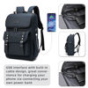 Picture of YALUNDISI Vintage Backpack Travel Laptop Backpack with usb Charging Port for Women & Men College Backpack Fits 15.6 Inch Laptop Blue