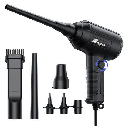 Picture of ATEngeus Air Duster, Stepless Speed Electric Air Duster, Multi-Use Compressed Air Duster, Keyboard Cleaner, Replace Canned Air, Air Blower for Clean Dust, Hairs, Laptop, PC