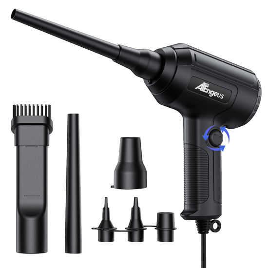 Picture of ATEngeus Air Duster, Stepless Speed Electric Air Duster, Multi-Use Compressed Air Duster, Keyboard Cleaner, Replace Canned Air, Air Blower for Clean Dust, Hairs, Laptop, PC