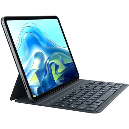 Picture of CHESONA Ultra-Light for iPad 10th Case with Keyboard (10.9", 2022), Detachable Magnetic Folio Keyboard Case for iPad 10th, 868H Lasting via CR2032, Long Slim & Portable Wireless Keyboard, Grey