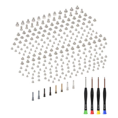 Picture of Risidamoy for iPhone 12 PRO MAX Complete Full Screws Set Replacement 12PROMAX with Pentalobe Screws Set Repair with 4 Screwdrivers for A2342 A2410 A2412 A2411