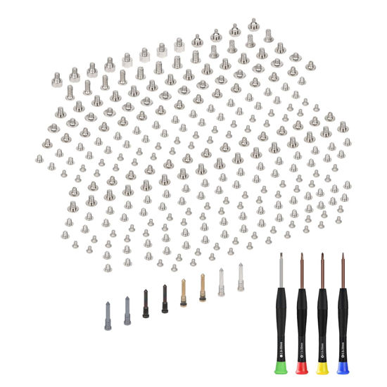 Picture of Risidamoy for iPhone 12 PRO MAX Complete Full Screws Set Replacement 12PROMAX with Pentalobe Screws Set Repair with 4 Screwdrivers for A2342 A2410 A2412 A2411
