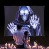 Picture of Holographic Rear Projection Screen Material: Indoor Projection Screens 44" x 75" Projectors Halloween Decorations Video Movie Night for Hang Mounting