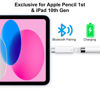 Picture of APETOO USB C to Pencil Adapter + Magnetic Replacement Cap for Apple Pencil 1st Gen and iPad 10th Gen,iPencil Top Cap with Anti-Lost Slicone Holder,Type C Bluetooth Pair Charging Adapter for iPad 10th