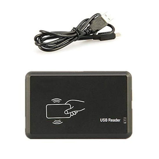 Picture of RFID Reader 125KHz Reader Reads Both 1326 Family Proximity Cards & EM4100 ID Card USB Reader Emulae Keyboard for Linux Android Win iOS + 2Pcs Card