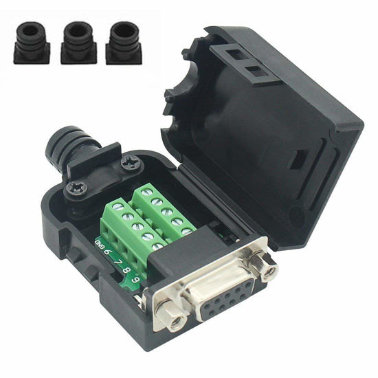 Picture of YIOVVOM Connector DB9 RS232 D-SUB Serial Adapters (Female Adapter + Nut)