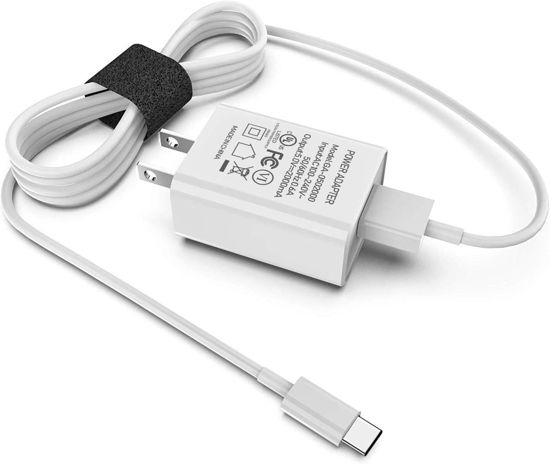 Picture of Fast Charger Compatible for Fire UL Listed AC Adapter 2A Rapid Charger with 6.6Ft Micro-USB Cable for All-New Fire 7 HD 8 10 Plus Tablet, Kids Pro, Kids Edition, HD HDX 7” 8.9” (White)