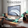 Picture of MECO ELEVERDE Compressed Air Duster Mini Vacuum 4in1, Cordless Air Duster with 3 Gear 110000RPM Air Blower, 13000PA Keyboard Vacuum Cleaner, Air Duster for PC/Computer/Keyboard/Sofa/Car (Green)