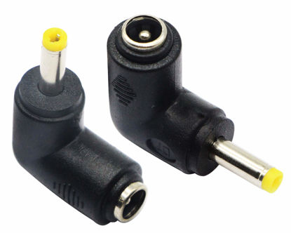 Picture of zdyCGTime DC4.0x1.7mm Male 90 Degree Angle to DC5.5x2.1mm Female Adapter 5 Volt DC Barrel Power Jack Charging Cable Connector for Tablet (DC4.0x1.7mm)(2pack)