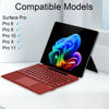 Picture of Zoof Type Cover for Microsoft Surface Pro 11 / Pro 10 / Pro 9 / Pro 8 / Pro X, 13 inch, Portable Slim Bluetooch Keyboard with Touchpad, Pen Holder (Poppy Red with Backlit)