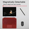 Picture of Zoof Type Cover for Microsoft Surface Pro 11 / Pro 10 / Pro 9 / Pro 8 / Pro X, 13 inch, Portable Slim Bluetooch Keyboard with Touchpad, Pen Holder (Poppy Red with Backlit)