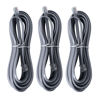 Picture of TOYAYAYO RJ12 Cable Phone Cord 25ft RJ12 6P6C Male to Male Straight Wired for Both Data and Voice Use - 25Feet-Silver-3 Pack