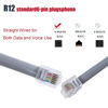 Picture of TOYAYAYO RJ12 Cable Phone Cord 25ft RJ12 6P6C Male to Male Straight Wired for Both Data and Voice Use - 25Feet-Silver-3 Pack
