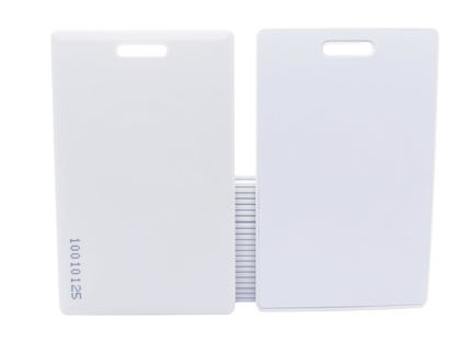 Picture of 100 pcs 26 Bit Proximity Clamshell Weigand Prox Swipe Cards Compatable with ISOProx 1386 1326 H10301 Format Readers and Systems. Works with The vast Majority of Access Control Systems