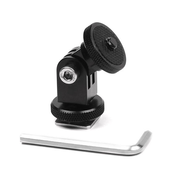 Picture of 1/4" Mini Cold Shoe Mount Adapter Compatible with SmallRig Camera Phone Cage Rig, LED Video Light, Vlog Accessories