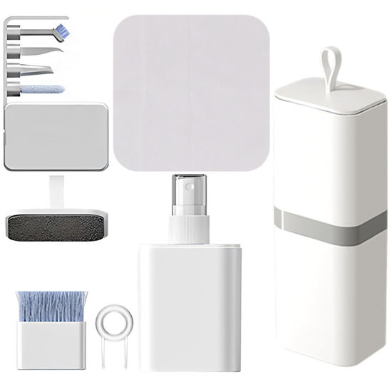 Picture of Phone Cleaning Kit, Laptop Cleaning Kit, Keyboard Cleaning Kit, Electronic Cleaning Kit, Compact Cleaning Kit for Earbuds, Portable Multifunctional Cleaning Tool with Large Capacity Sprayer