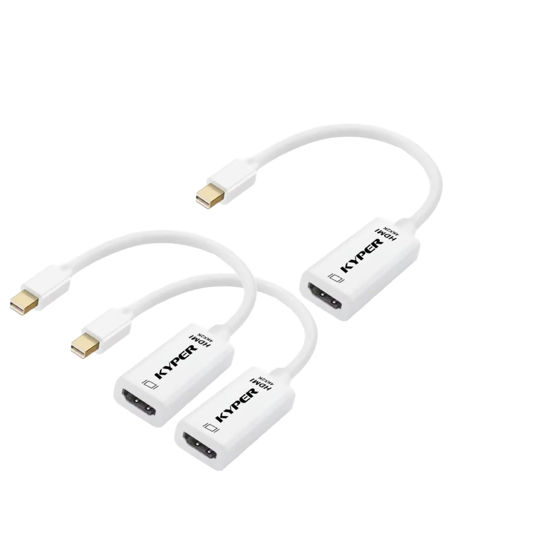 Picture of Kyper USKyper-2788 3 Pack Mini DisplayPort to HDMI Adapter Mini DP Compatible for Thunderbolt MacBook Pro, MacBook Air, Mac Mini, Microsoft Surface Pro 3/4, etc (3)