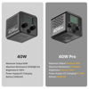 Picture of ULANZI 40W Pro Portable LED Video Light with DC Power Adapter, 3400mAh Build-in Battery Metal Mini Dual Color Temperature COB Continuous Output Lighting Handheld Spotlight 2500K-6500K for Video