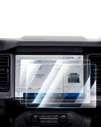 Picture of Karltys 2 Pack 12-Inch Bronco Screen Protector for 2021-2025 Ford Bronco, 9H Touchscreen Tempered Glass for Ford Bronco Ultra Clear Bronco Screen Protector Anti Glare (NOT for Bronco Sport)